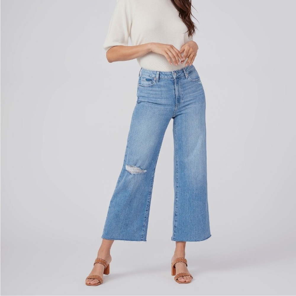 PAIGE Light Blue Flare Jeans